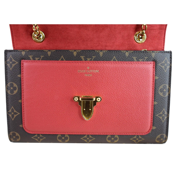 Authentic LV Victoire Monogram Canvas shoulder bag opened