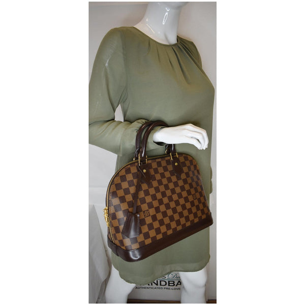 Louis Vuitton Alma Damier Ebene Satchel Bag Women - handbag