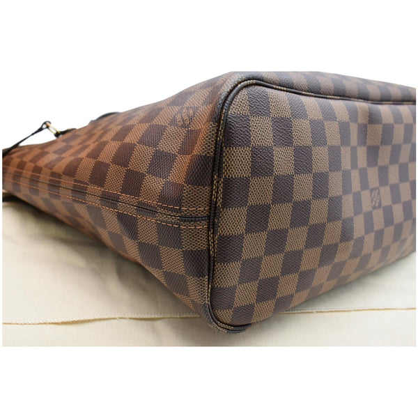 LOUIS VUITTON Neverfull MM Damier Ebene Tote Bag Brown