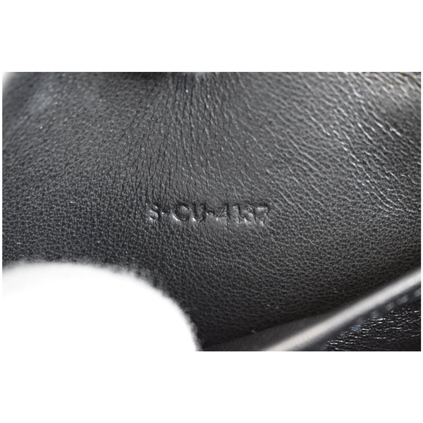 CELINE Micro Luggage Bi-Color Lizard Calfskin Tote Bag Black