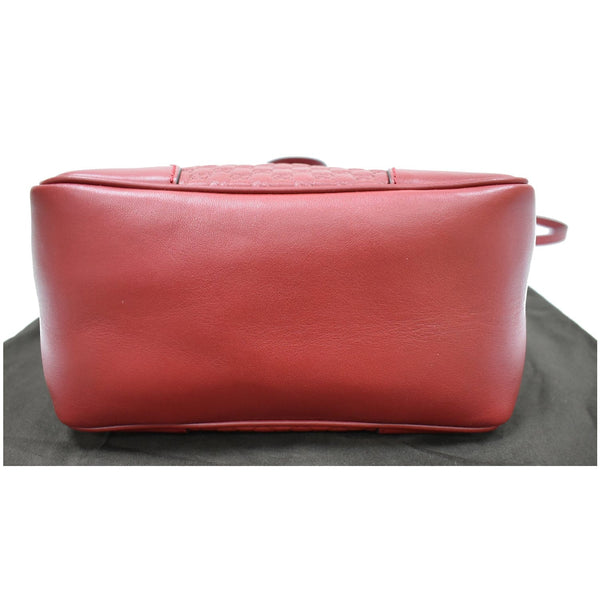 GUCCI Small Bree Microguccissima Leather Tote Crossbody Bag Red 449241