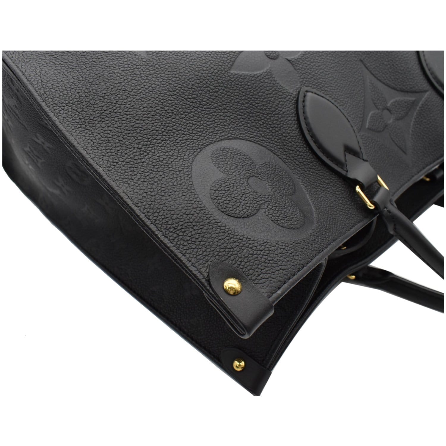 Louis Vuitton Neverfull Tote Bag MM Black Monogram Empreinte Leather
