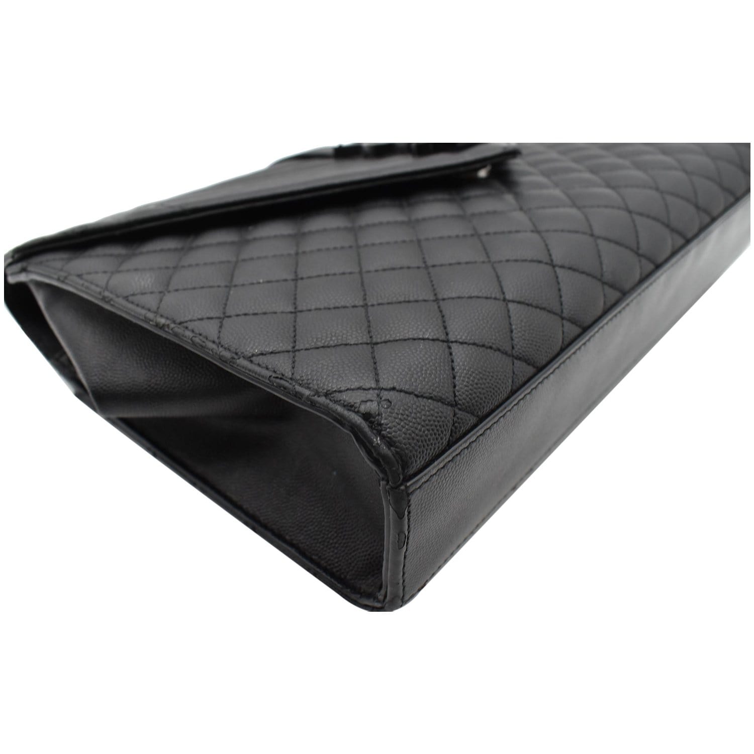 large envelope in quilted grain de poudre leather