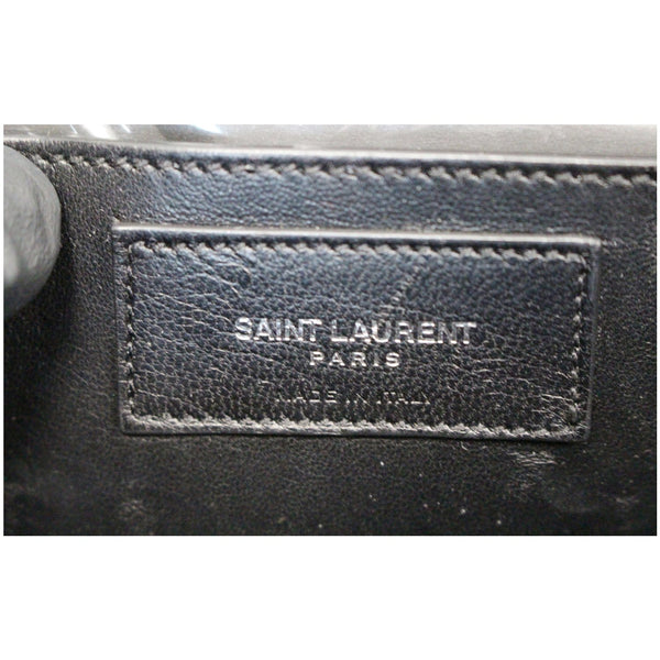 YVES SAINT LAURENT Classic Kate Monogram Tassel Embossed Leather Clutch Black