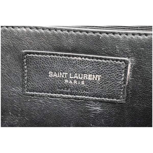 YVES SAINT LAURENT Kate Pebbled Leather Clutch Wallet Black