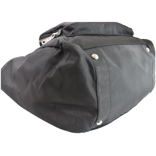 PRADA Vela Nylon Baby Shoulder Bag Black