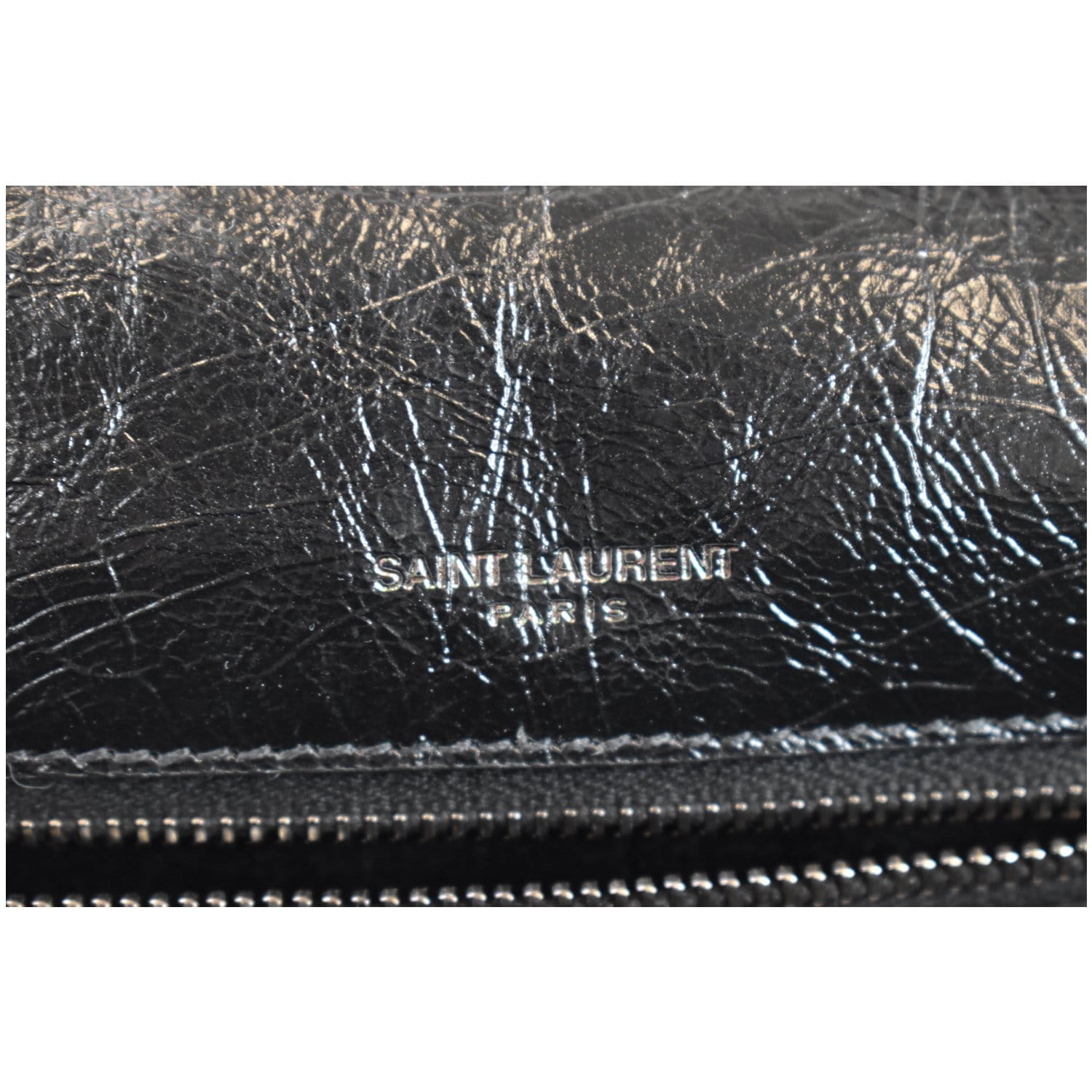 Authentic YSL Saint Laurent Niki Mini Crossbody Bag Light Gray
