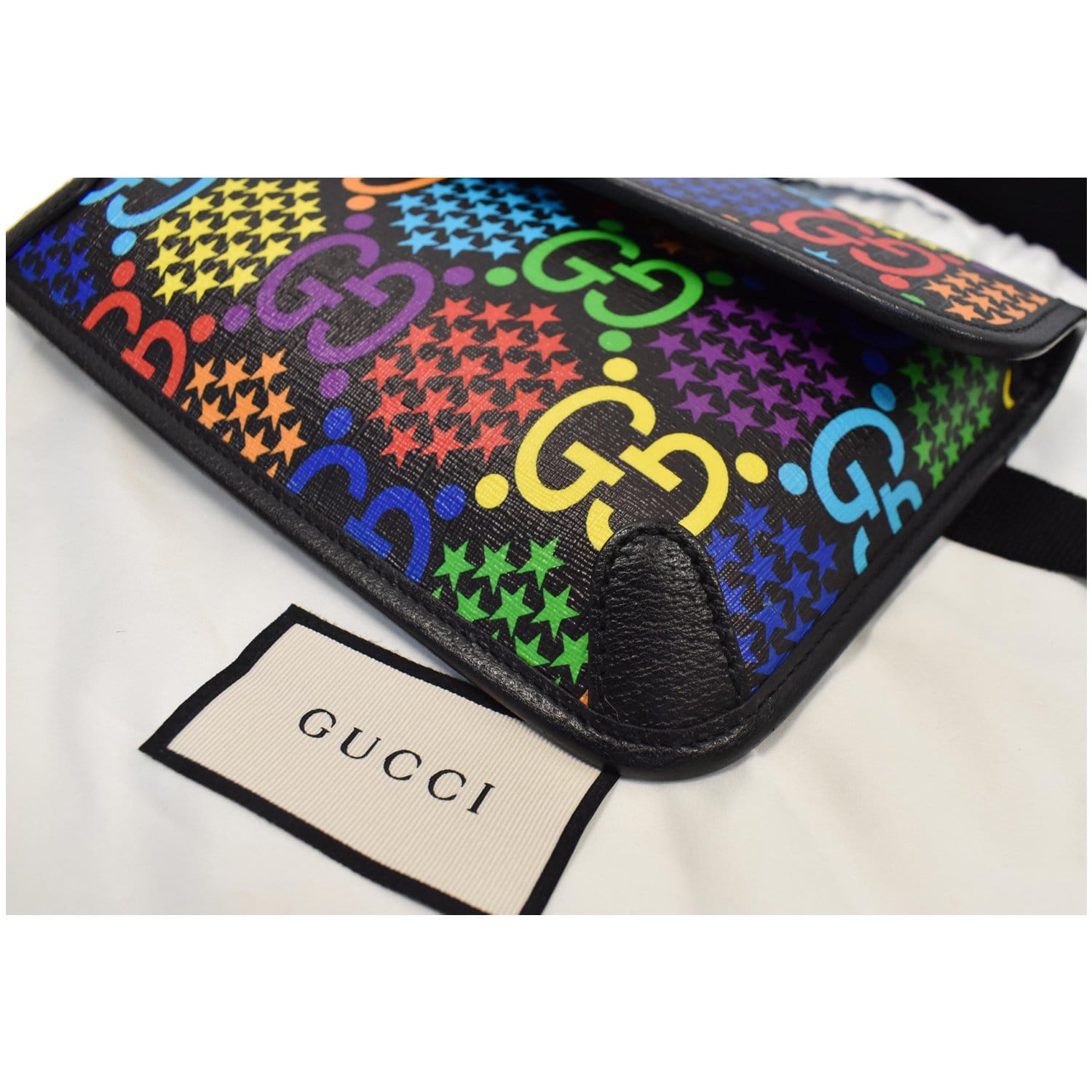 Gucci Interlocking GG Black Canvas Bum Bag –