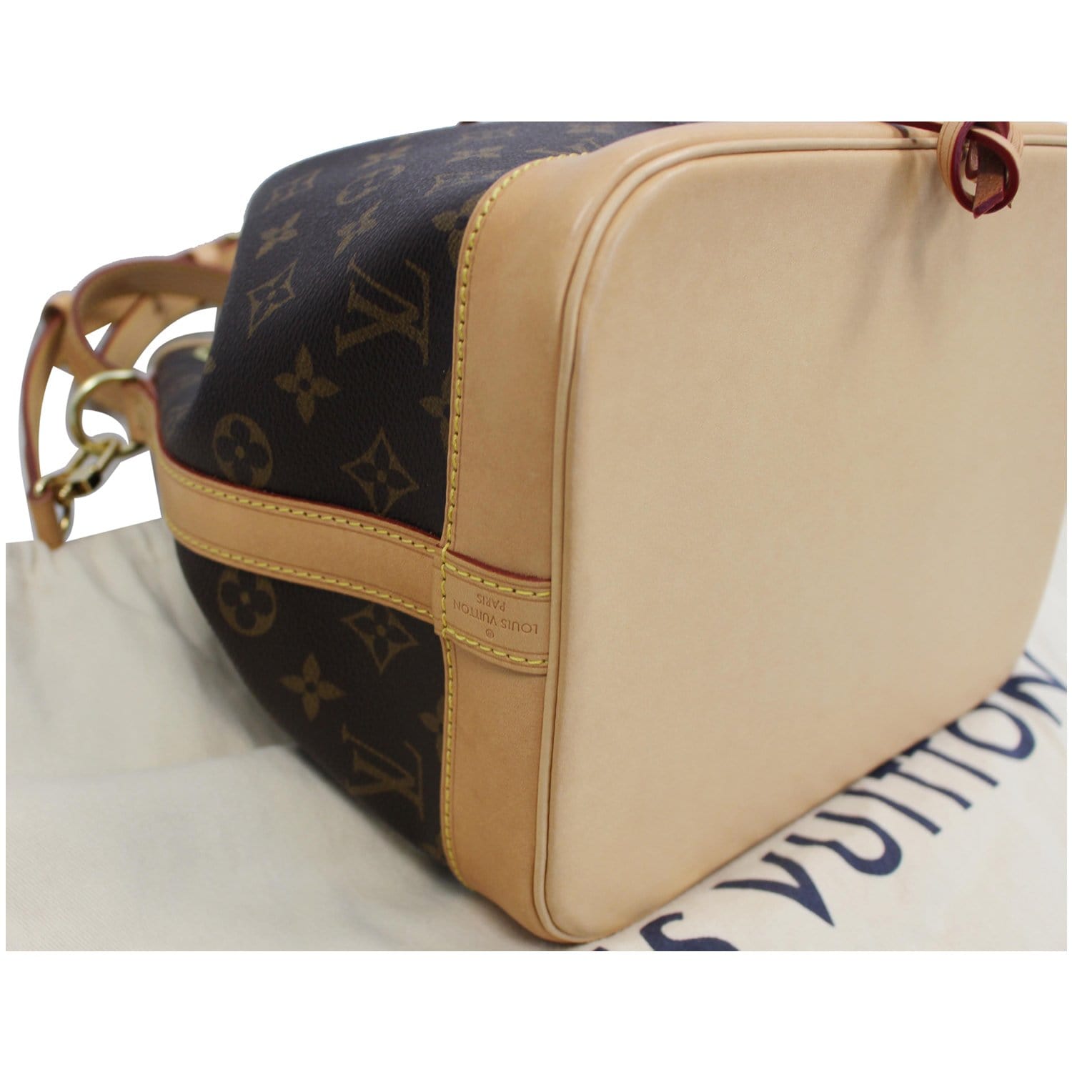 Vintage Louis Vuitton Bag 1995 Monogram Canvas Petit Noe Shoulder Brown Beige Tote