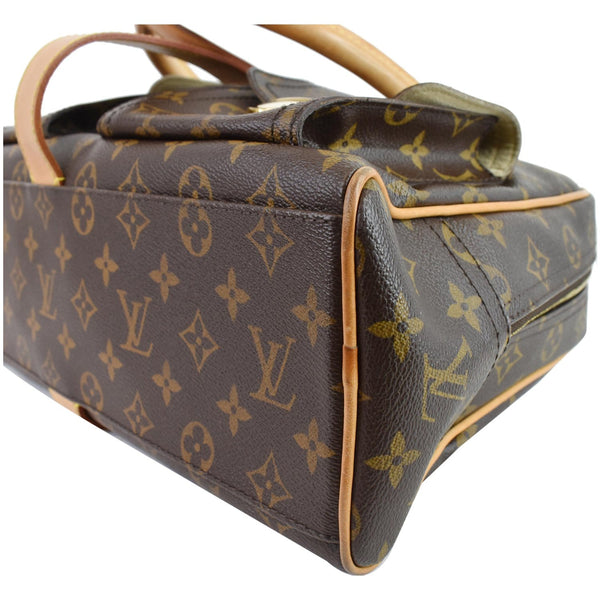 LOUIS VUITTON Manhattan GM Monogram Canvas Satchel Bag Brown