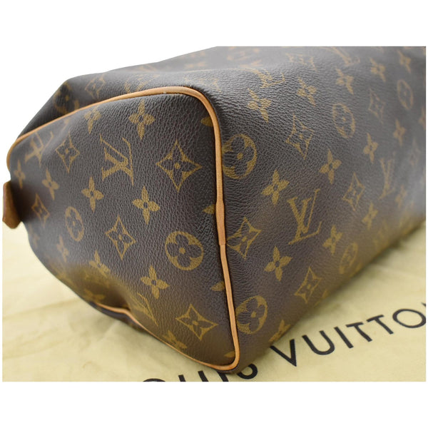 LOUIS VUITTON Speedy 25 Monogram Canvas Satchel Bag Brown