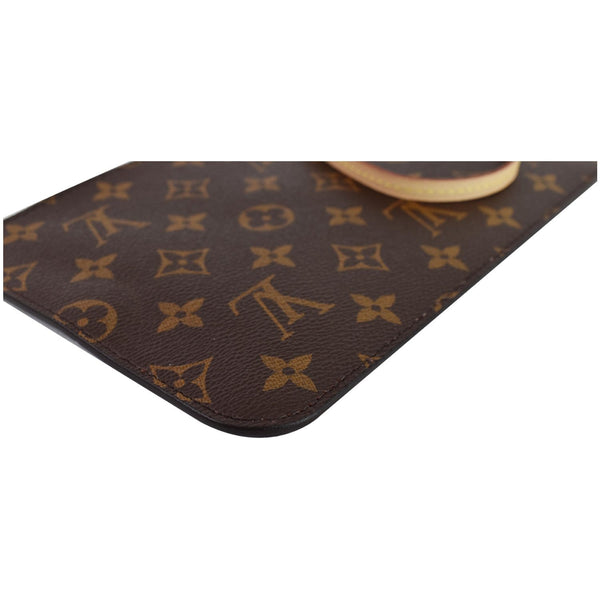 Louis Vuitton Monogram Canvas Neverfull MM Band Pouch - brown clutch