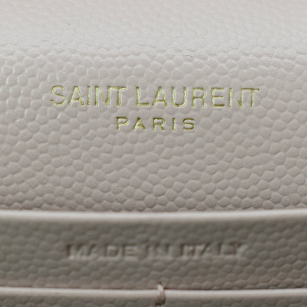 YVES SAINT LAURENT Grain De Poudre Chain Wallet Pink