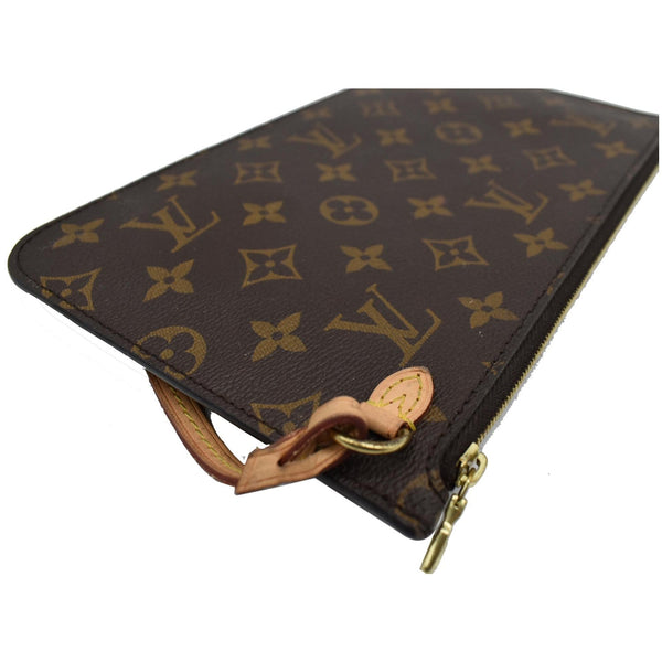 LOUIS VUITTON Pochette Wristlet Pouch Monogram Canvas Neverfull MM Brown