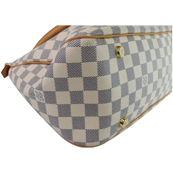 Louis Vuitton Figheri PM Damier Azur Shoulder Bag - close corner view