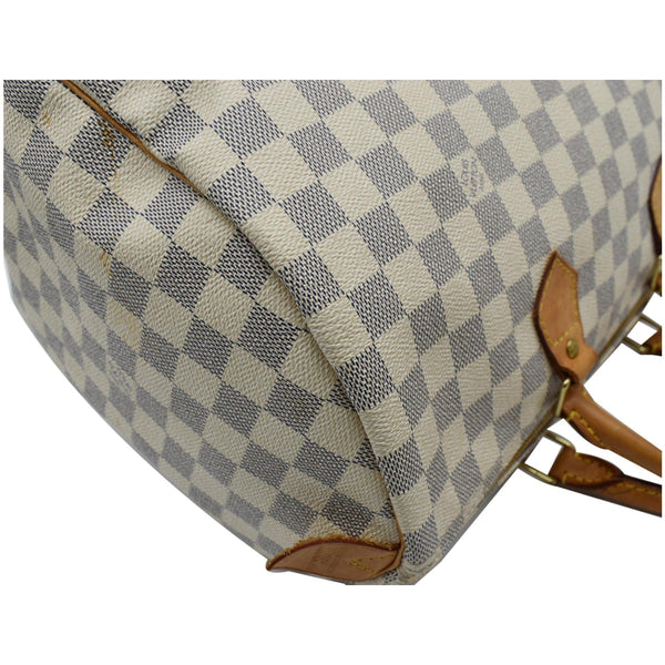 LOUIS VUITTON Speedy 35 Damier Azur Satchel Bag White