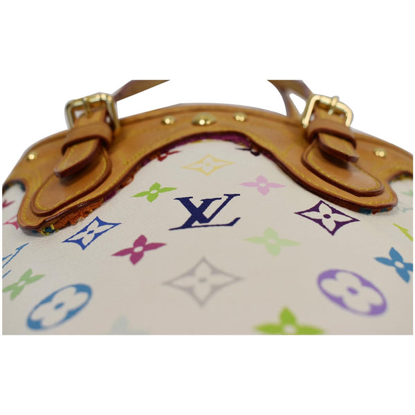 LOUIS VUITTON Fringe Bucket Monogram Multicolor Shoulder Bag White