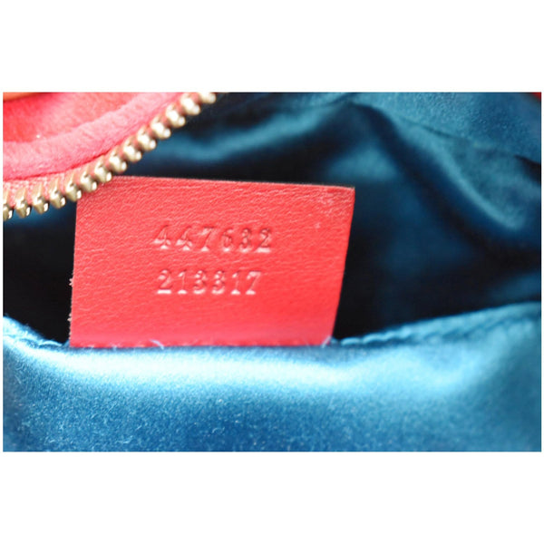 GUCCI GG Marmont Small Velvet Matelasse Crossbody Bag Red 447632