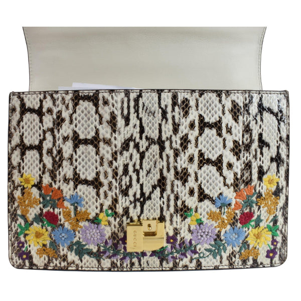 Gucci Small Sylvie Floral Embroidered Bag front view