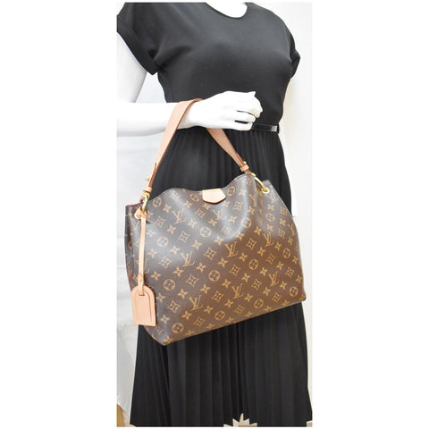 LOUIS VUITTON Graceful PM Monogram Canvas Shoulder Bag Brown