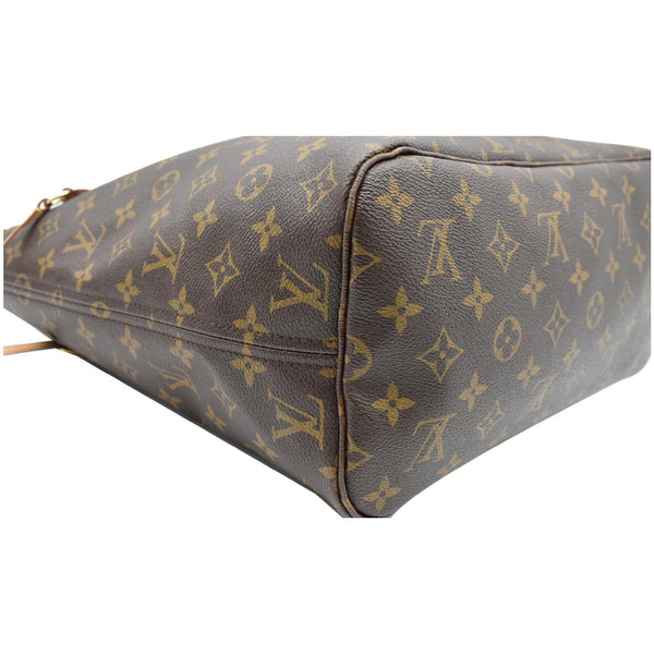 LOUIS VUITTON Neverfull MM Monogram Canvas Tote Bag Brown