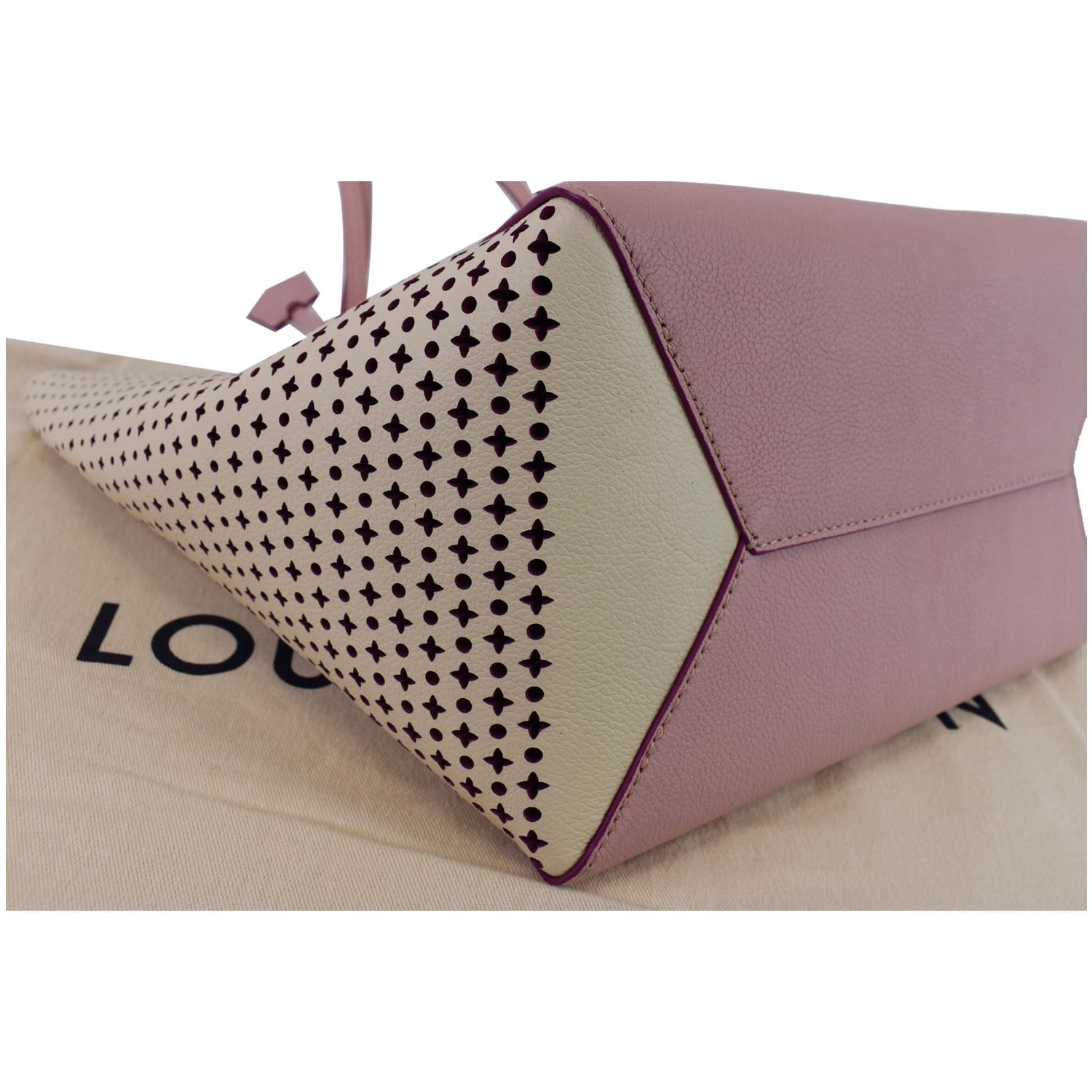 Louis Vuitton, Perforated Pink Calfskin Lockme Backpack