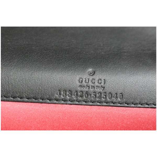 GUCCI GG Marmont Suede Leather Crossbody Bag Black 488426