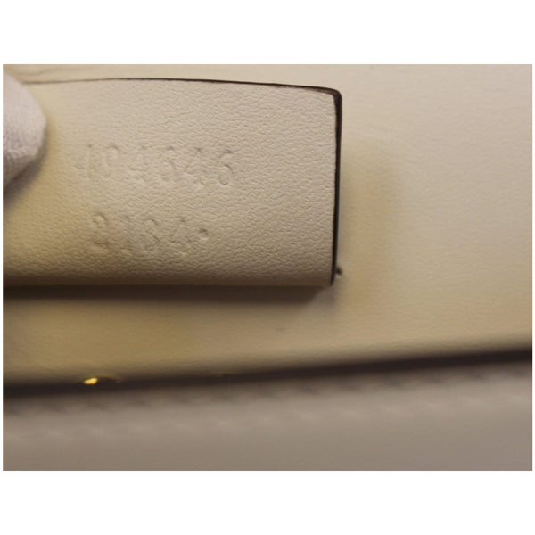 GUCCI Super Mini Sylvie Calfskin Leather Chain Crossbody Bag White