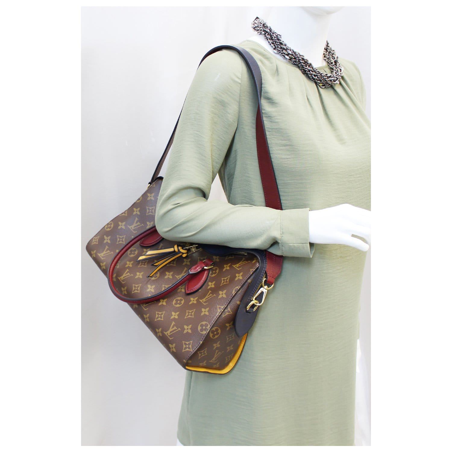 Louis Vuitton Tuileries Shoulder Bag Medium Brown Canvas