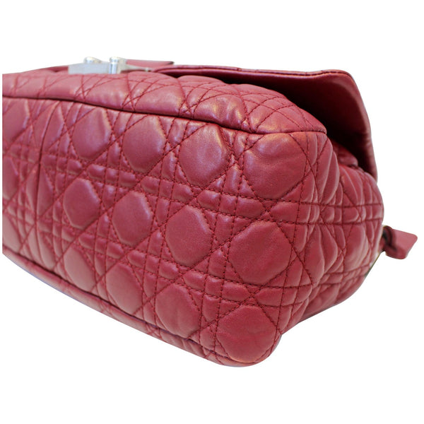 CHRISTIAN DIOR Medium Flap Cannage Leather Shoulder Bag Red-US