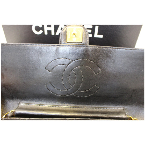 CHANEL Matelasse 25 Lambskin Leather Shoulder Bag Black