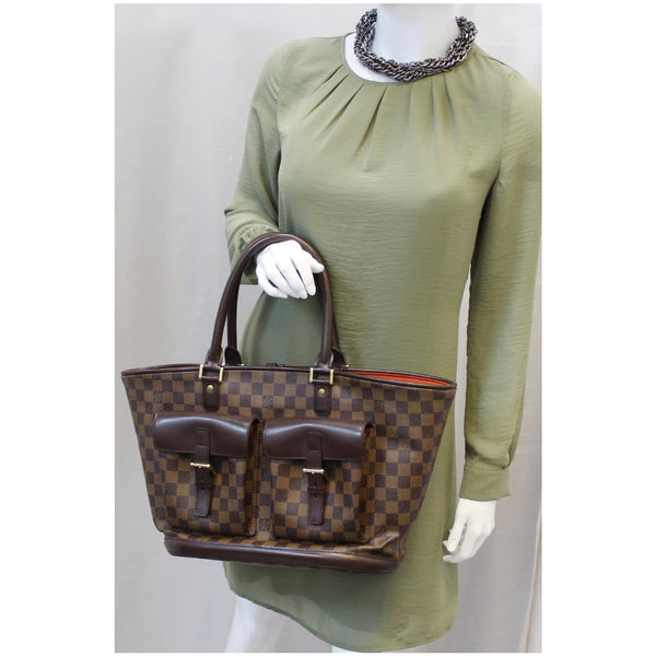 Louis Vuitton Damier Ebene Manosque GM Shoulder Bag for women
