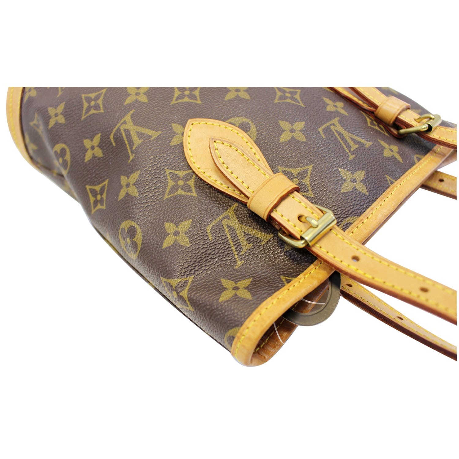 Bucket handbag Louis Vuitton Brown in Cotton - 22536280