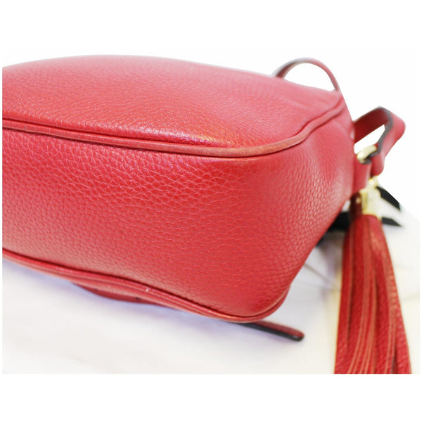 GUCCI Soho Disco Pebbled Leather Small Crossbody Bag Red-US