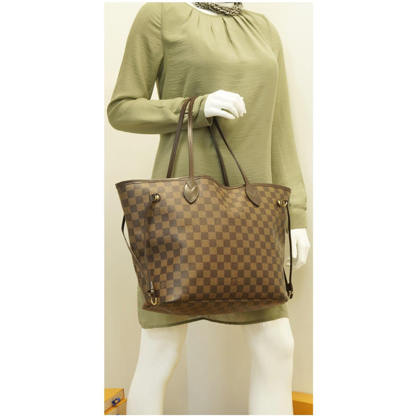 Louis Vuitton Neverfull MM Damier Ebene Tote  Bag Brown for women