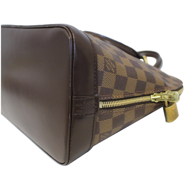 Louis Vuitton Alma Damier Ebene Shoulder Tote left seam