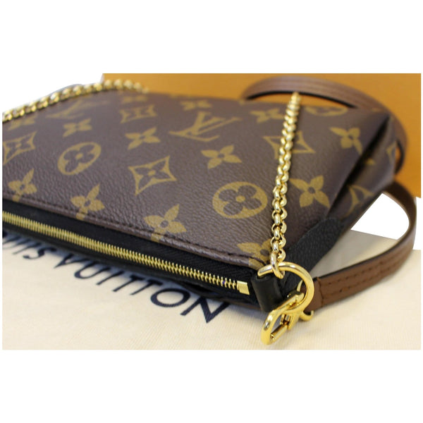 LOUIS VUITTON Pallas Monogram Canvas Clutch Crossbody Bag Brown/Black-US