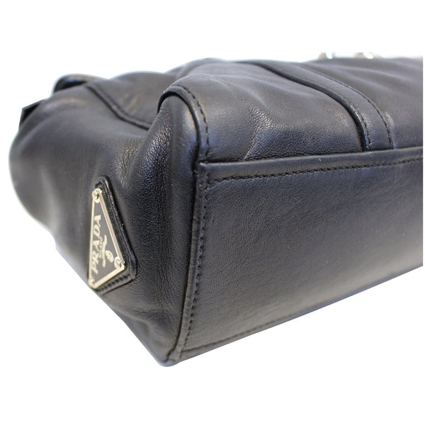 PraPrada Lambskin Leather Shoulder Bag - bottom half View