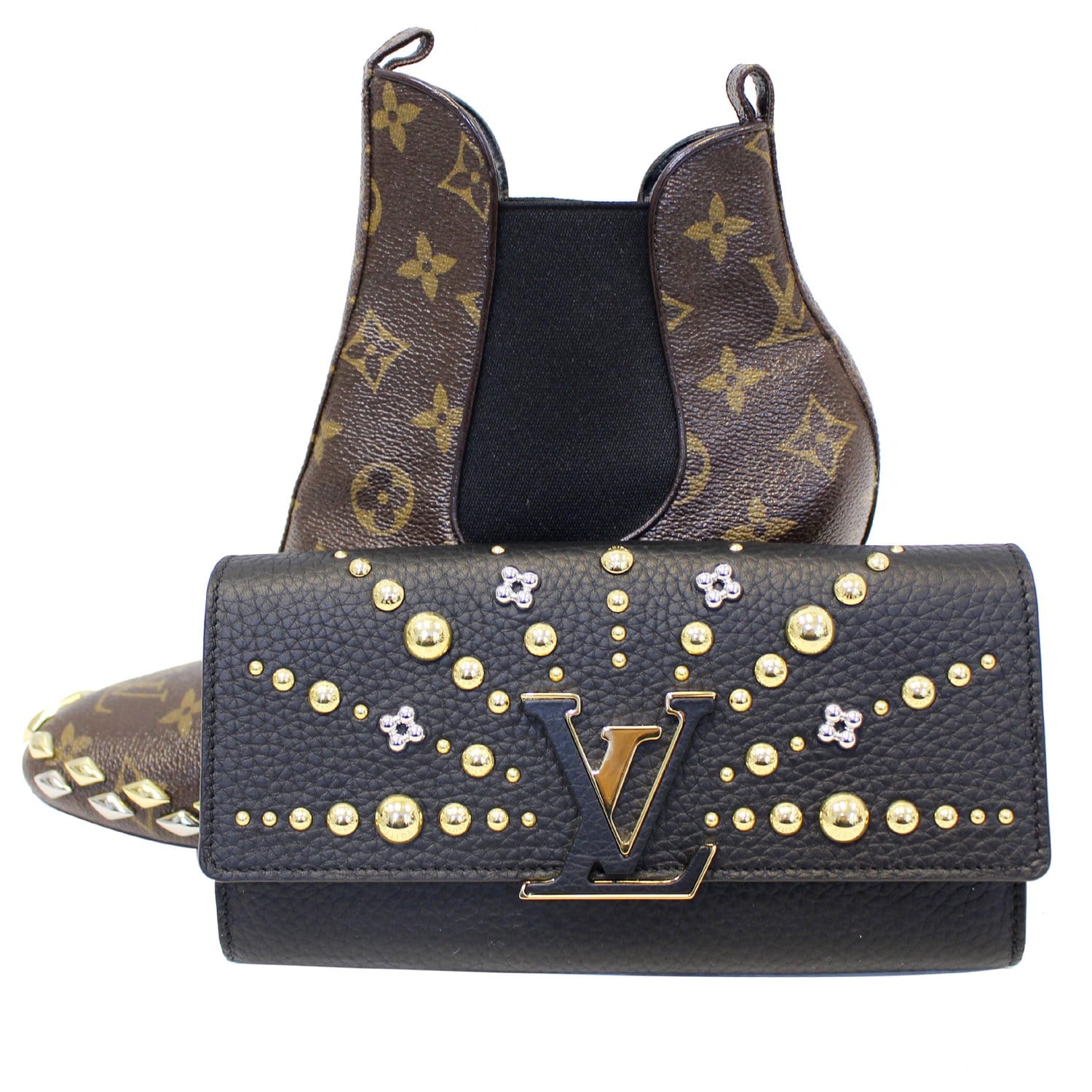 Louis Vuitton Capucines Wallet Taurillon Leather XS Black 942091