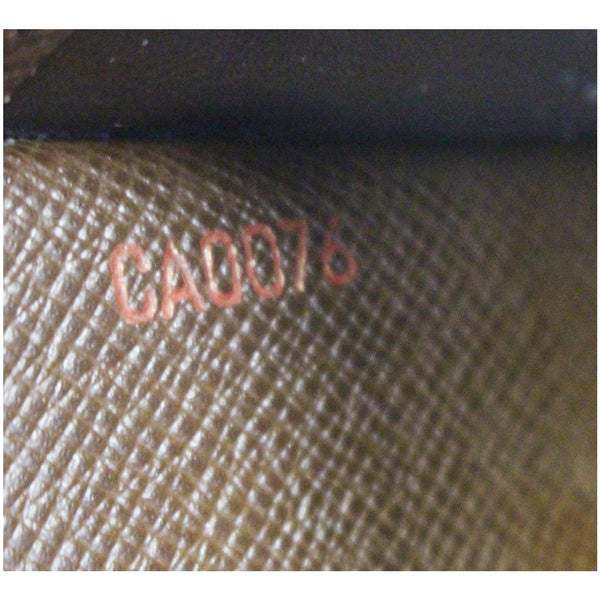 LOUIS VUITTON Sarah Damier Ebene Wallet Brown