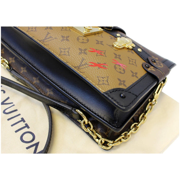 LOUIS VUITTON Trunk Clutch Reverse Monogram Crossbody Bag Brown