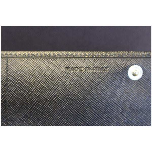 PRADA Saffiano Triangle Continental Flap Wallet