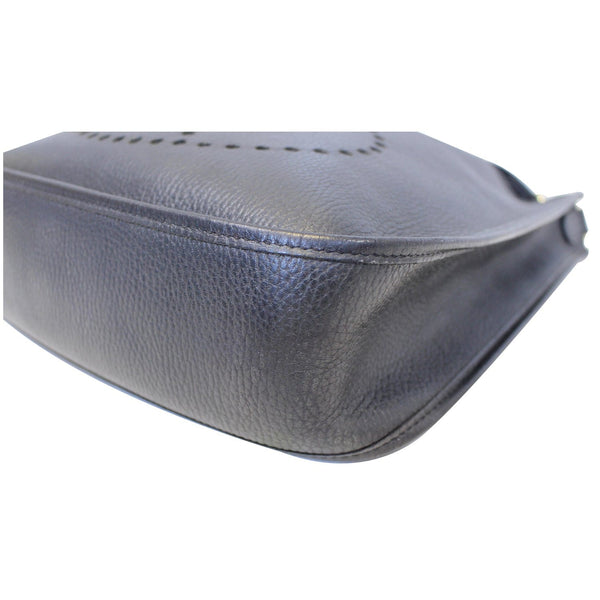 HERMES Evelyne GM Taurillon Clemence Shoulder Bag Black