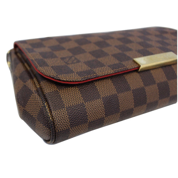 LOUIS VUITTON Favorite MM Damier Ebene Crossbody Bag Brown