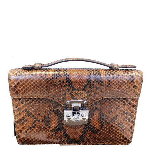 GUCCI Lady Lock Python Small Top Handle Satchel Bag 331823 - Last Call
