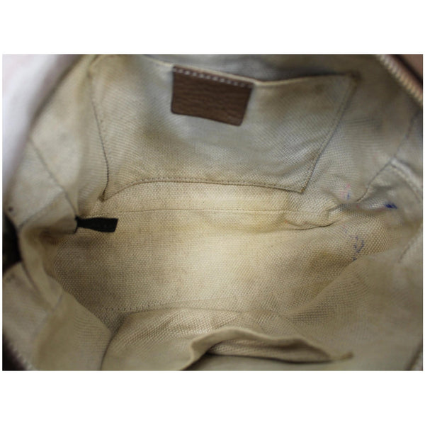 GUCCI Soho Disco Pebbled Leather Small Crossbody Bag Beige 308364