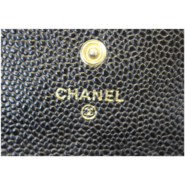 Chanel Gusset Flap Caviar Wallet Black
