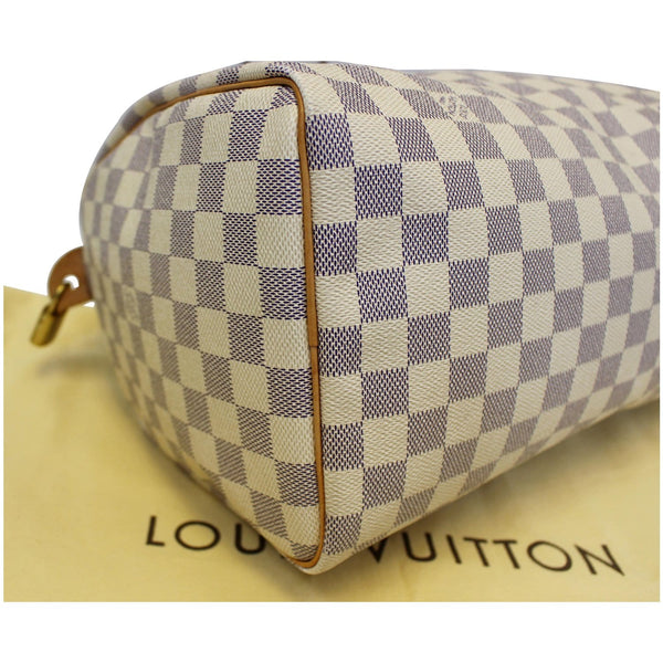 LOUIS VUITTON Speedy 30 Damier Azur Satchel Handbag White-US