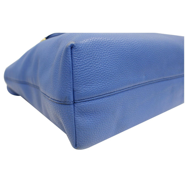 PRADA Vitello Phenix Leather Tote Bag Blue