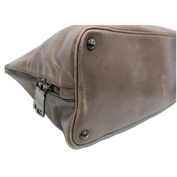 Prada Vitello Daino Leather Large Tote Bag Brown